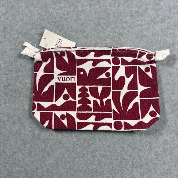 Vuori Holiday 2025 Canvas ZIp Up Pouch Strawberry NWT - Picture 4 of 6